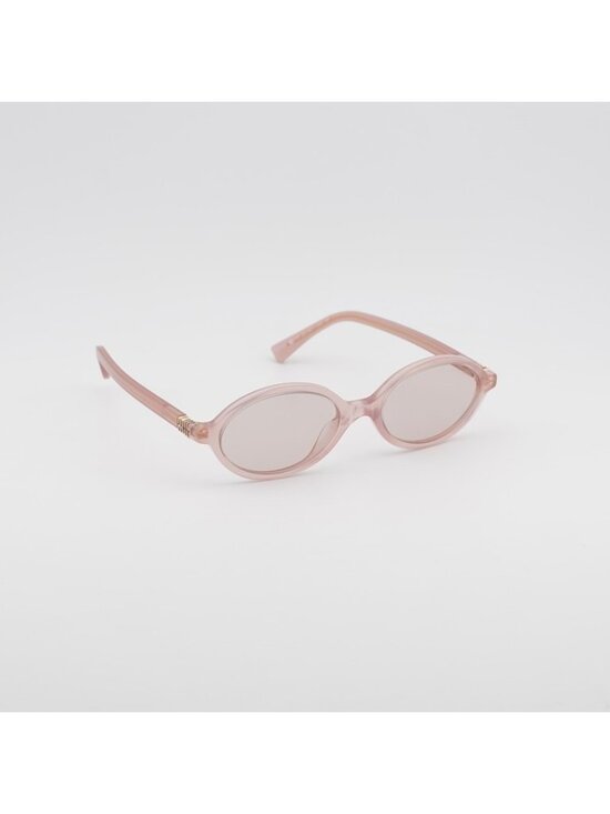 Miu Miu MU04ZS 20I60V Sunglasses Opaline Pink Oval Frame, Pink Lenses main image 7